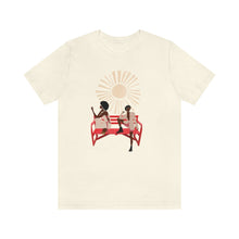 Load image into Gallery viewer, Two Girls on a Bench  Jersey Short Sleeve Tee