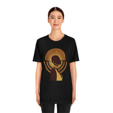 Load image into Gallery viewer, Moon and Sun Abstract Woman Jersey Short Sleeve Tee