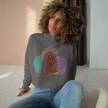 Load image into Gallery viewer, Purple Girl Crop Hoodie