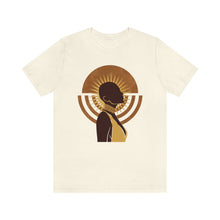 Load image into Gallery viewer, Moon and Sun Abstract Woman Jersey Short Sleeve Tee