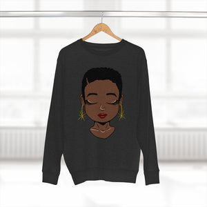 Solemn Woman Unisex Premium Crewneck Sweatshirt