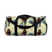 Load image into Gallery viewer, A girl and her luggage Duffel Bag