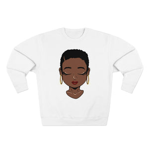 Solemn Woman Unisex Premium Crewneck Sweatshirt