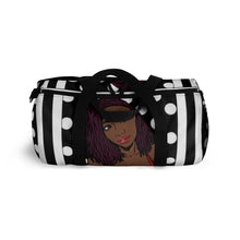 Load image into Gallery viewer, Stripes and Polka Dots Duffel Bag