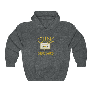 Music calms Chaos Unisex Heavy Blend™ Hooded Sweatshirt