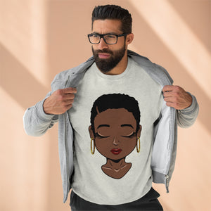 Solemn Woman Unisex Premium Crewneck Sweatshirt