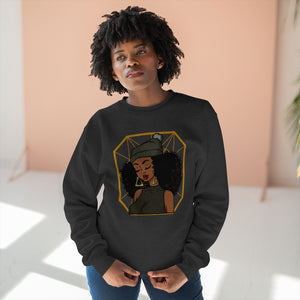 Beanie Girl  Unisex Premium Crewneck Sweatshirt