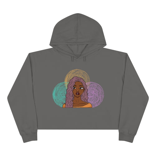 Purple Girl Crop Hoodie