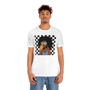 A Girl and her drink  Jersey Short Sleeve Tee