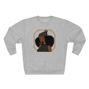 Beanie Girl  Unisex Premium Crewneck Sweatshirt