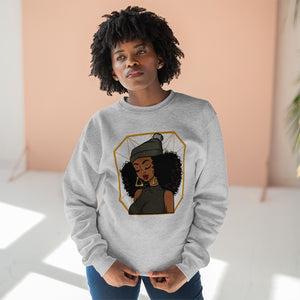 Beanie Girl  Unisex Premium Crewneck Sweatshirt