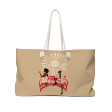 Load image into Gallery viewer, Two Girls on a Bench Weekender Bag
