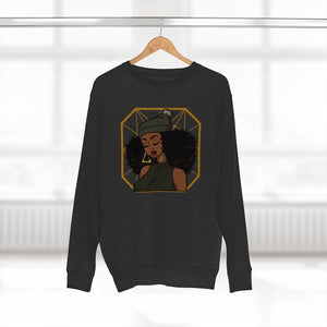 Beanie Girl  Unisex Premium Crewneck Sweatshirt