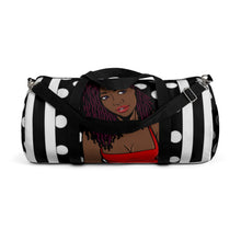 Load image into Gallery viewer, Stripes and Polka Dots Duffel Bag