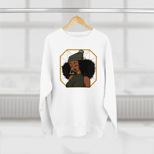 Beanie Girl  Unisex Premium Crewneck Sweatshirt