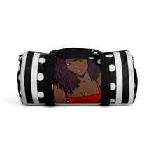 Load image into Gallery viewer, Stripes and Polka Dots Duffel Bag