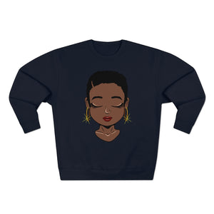 Solemn Woman Unisex Premium Crewneck Sweatshirt