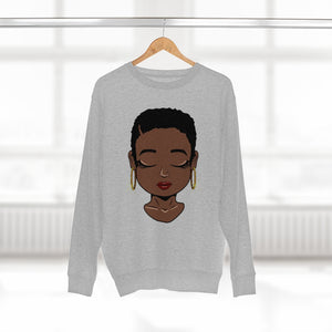 Solemn Woman Unisex Premium Crewneck Sweatshirt