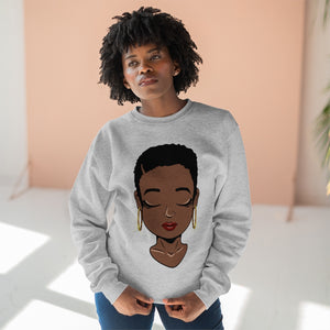 Solemn Woman Unisex Premium Crewneck Sweatshirt