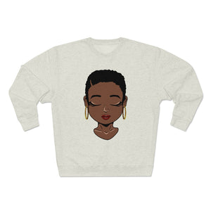 Solemn Woman Unisex Premium Crewneck Sweatshirt