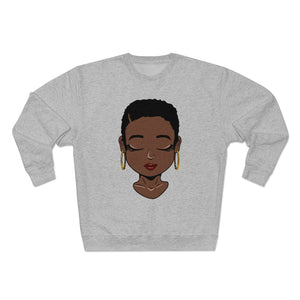 Solemn Woman Unisex Premium Crewneck Sweatshirt