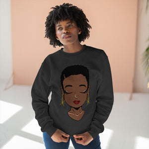 Solemn Woman Unisex Premium Crewneck Sweatshirt