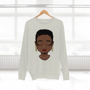 Solemn Woman Unisex Premium Crewneck Sweatshirt