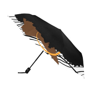 Brown skin afro chic Anti-UV Automatic Umbrella(Outside Printing)(Model U09)