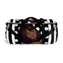 Load image into Gallery viewer, Stripes and Polka Dots Duffel Bag