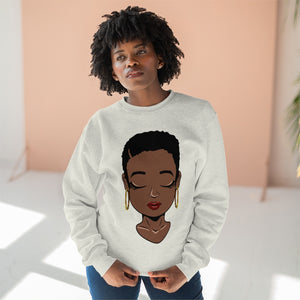 Solemn Woman Unisex Premium Crewneck Sweatshirt