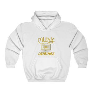 Music calms Chaos Unisex Heavy Blend™ Hooded Sweatshirt