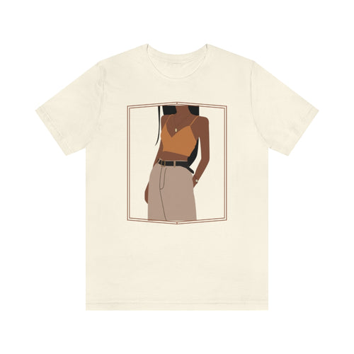 Khaki and Brown Girl Jersey Short Sleeve Tee