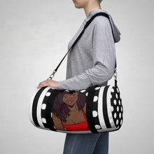 Load image into Gallery viewer, Stripes and Polka Dots Duffel Bag