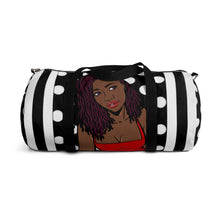 Load image into Gallery viewer, Stripes and Polka Dots Duffel Bag