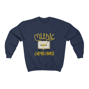 Music calms Chaos Unisex Heavy Blend™ Crewneck Sweatshirt