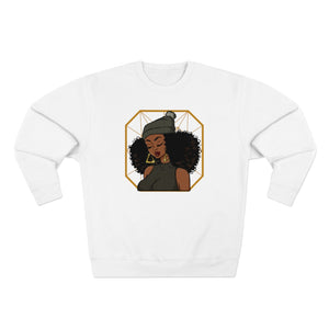 Beanie Girl  Unisex Premium Crewneck Sweatshirt