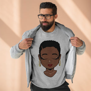 Solemn Woman Unisex Premium Crewneck Sweatshirt