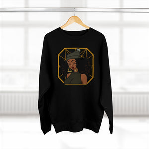 Beanie Girl  Unisex Premium Crewneck Sweatshirt