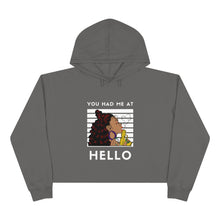 Load image into Gallery viewer, You had me at hello Crop Hoodie