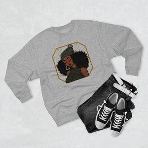 Beanie Girl  Unisex Premium Crewneck Sweatshirt