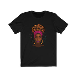 Afro Diva Unisex Jersey Short Sleeve Tee